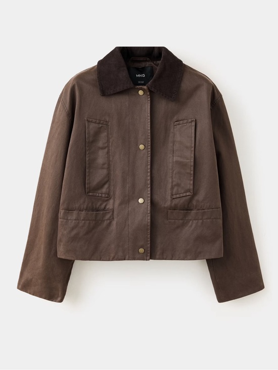 Mango Jackets & Blazers - Mango Corduroy Collar Jacket with Pockets size Medium NWOT Barn Jacket